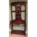 Quality Mahogany Slimline Hallstand