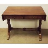 Quality Mahogany Two Drawer Sofa Table