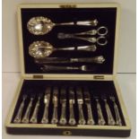 Edwardian Silver Plate Desert Set