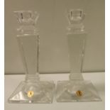 Pair of Tyrone Crystal Candle Sticks