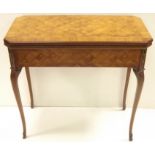 Napoleon III Kingwood & Marquetry Inlaid Card Table