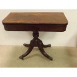 Regency Flame Mahogany Fold Over Tea Table