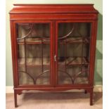 Edwardian Inlaid Mahogany Display Cabinet