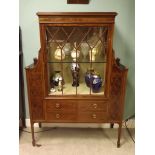 Very Rare Quality Edwardian Inlaid Mahogany Display Cabinet,