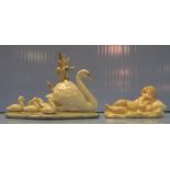 Two Lladro Figures of Child & Swan
