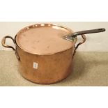 Large Victorian Copper Saucepan & Lid