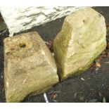 A pair of staddle stone bases