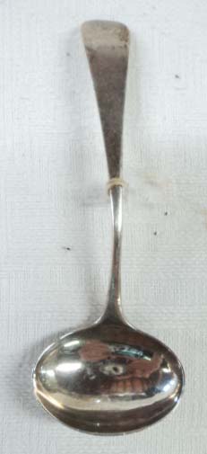 A late Georgian silver condiment spoon by William Welch, Exeter