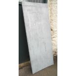 A 6' 7" zinc clad table top - 31 1/2" wide