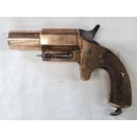 A First World War French 25mm brass flare pistol - maker's mark indistinct