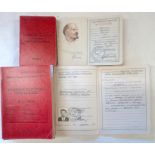 A collection of early to mid 20th Century Russian (CCCP) pass books - Communist party membership