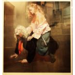 R. O. Lenkiewicz: limited edition coloured print entitled 'Painter with Lisa', Aristotle/Phylis