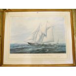Timothy W. Wells: a framed limited edition coloured print entitled Grand Banks Fishing Schooner