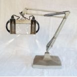 A 1960s Anglepoise 1431 magnifier desk lamp with flanking tube bulbs