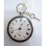 A silver cased gentleman's pocket watch "The Express English Lever", by J. G. Graves of