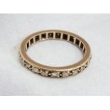 A 9ct. gold diamond set eternity ring