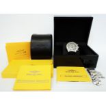 A Breitling gentleman's steel cased automatic Chrono Super Avenger chronometer wristwatch, with