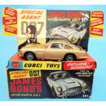 A 1960's Corgi James Bond Aston Martin DB5 - boxed and complete with spare ejectable figure,