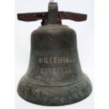 A 15" antique Dutch ship's bell by A. & W.C. - Willemina Cornelia