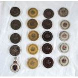 Six silver Civil Service Amateur Swimming Association medals awarded to T. Warwick, 1935, 1950 and