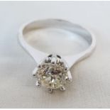 An 18ct. gold diamond solitaire ring - 1.23ct.