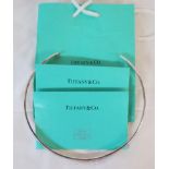 A 1977 Tiffany & Co., .925 silver band choker necklace, with branding and 1837 marks - sold with