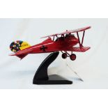 A Bravo Delta handmade mahogany model Albatros DIII in Red Baron colours, original packing and