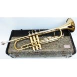 A vintage hard cased Conn (American) trumpet - No. 833009