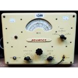 A 1950's Advance H-1 Sine and Square wave oscillator, in cream coloured painted metal casing -