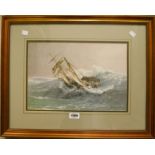 John Chancellor: a framed coloured print entitled Broach To, depicting the little schooner "Susan