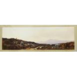 John White R.I. (1851-1933): a gouache depicting a view of Yes Tor, Okehampton - signed - 6 1/2" X