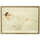 Sir William Russell Flint print:  "Study in White", No. 281 of 850 copies, published 1978 - 10 1/