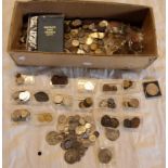 A box containing a large collection of mostly 20th Century Great British and foreign coinage,