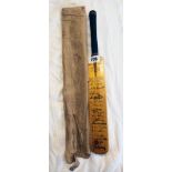 A 17 1/4" Stuart Sturridge & Co. Ltd. signed miniature cricket bat - dated 1939, West Indies to