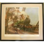 Terrence Cuneo: a limited edition colour print of The Flying Scotsman entitled "Number 4472 Crossing