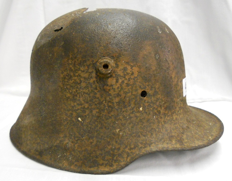 A battlefield relic First World War German army helmet shell