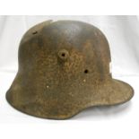 A battlefield relic First World War German army helmet shell