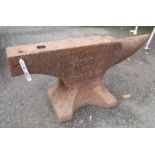 A cast steel 2cwt anvil by JB, England