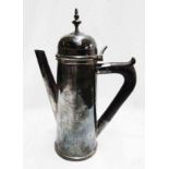 A 10½" silver coffee pot in the antique style - London 1985, D.M