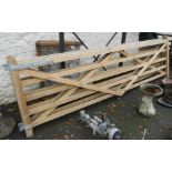 A 13' tanalised timber five bar gate