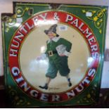 A mid 20th Century enamel sign for Huntley & Palmers Ginger Nuts - corner missing