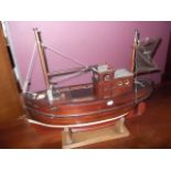 A wood model of Whitby keel boat ‘Amber Queen WYS’