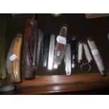 ten various pen knives