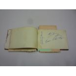 AN AUTOGRAPH ALBUM, to include a 1938 letter from Neville Chamberlain (printed signature)