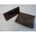 TWO VINTAGE SNAKE SKIN CLUTCH BAGS