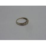 A 9CT GOLD DRESS RING, size M 1/2