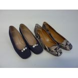 TWO PAIRS OF VINTAGE SHOES, named Bally and Hobbs size 6