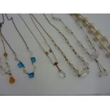 VINTAGE NECKLACES, to include a 1930's beaded chain necklace with swastika motif, together with a