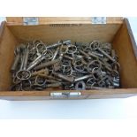 A BOX OF ASSORTED CABINET KEYS