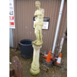 A COMPOSITE LADY FIGURE, on separate pillar stand